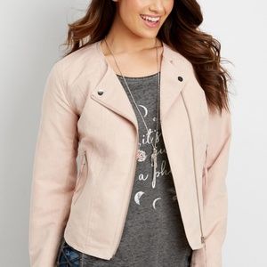 NWOT MAURICES FAUX SUEDE MOTO JACKET WITH PERFORATIONS | size: M